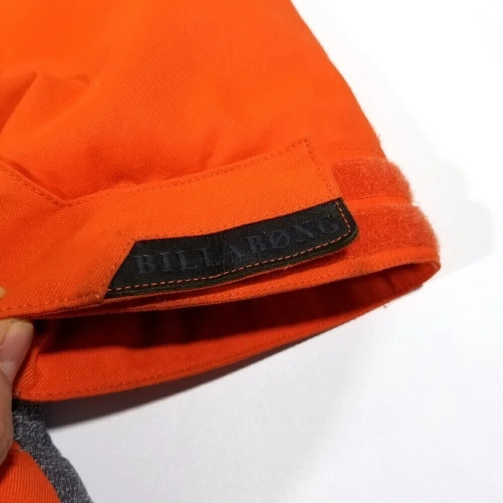 Billabong Waterproof 15k Insulated Hoodie Snow Jacket Mens Large Gorpcore Orange - Picture 12 of 13